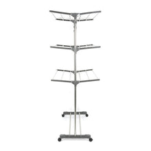 Load image into Gallery viewer, Stainless Steel Clothing Storage Racks Clothes Drying Folding Horse Hanger Adjustable Wardrobe Laundry Drying Rack 3 Tiers HWC