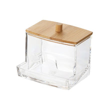 Load image into Gallery viewer, MSJO Makeup Organizer Box Storage Cosmetices Cotton Pads Swab Bamboo Cover for Women Home Bathroom  Organizador Makeup Boxes Bin