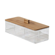 Load image into Gallery viewer, MSJO Makeup Organizer Box Storage Cosmetices Cotton Pads Swab Bamboo Cover for Women Home Bathroom  Organizador Makeup Boxes Bin