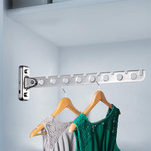 Load image into Gallery viewer, Wall Mounted Hanger Stainless Steel Indoor Space Saving Clothes Hangers 6 /8 Hole Wall Hanger Clothes Drying Rack With Screw
