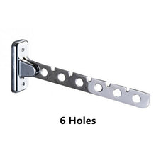 Load image into Gallery viewer, Wall Mounted Hanger Stainless Steel Indoor Space Saving Clothes Hangers 6 /8 Hole Wall Hanger Clothes Drying Rack With Screw