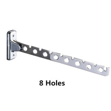 Load image into Gallery viewer, Wall Mounted Hanger Stainless Steel Indoor Space Saving Clothes Hangers 6 /8 Hole Wall Hanger Clothes Drying Rack With Screw