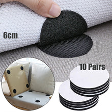 Load image into Gallery viewer, 20pcs/10 Pairs Anti Curling Carpet Tape Rug Gripper Velcro Secure the Carpet Sofa and Sheets in Place and Keep the Corners Flat