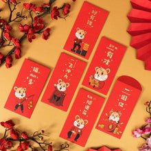 Load image into Gallery viewer, 6PCS Cartoon Rat Red Envelopes Happy New Year Chinese Style Money Envelopes Cute Red Bag For Baby Gift Lucky Money Envelopes