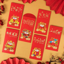 Load image into Gallery viewer, 6PCS Cartoon Rat Red Envelopes Happy New Year Chinese Style Money Envelopes Cute Red Bag For Baby Gift Lucky Money Envelopes