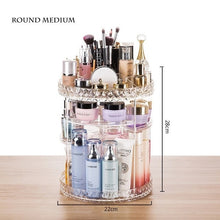Load image into Gallery viewer, 360 Rotating Acrylic Cosmetic Makeup Organizer DIY Detachable Rangement Maquillage Adjustable Makeup Storage Holder Rack