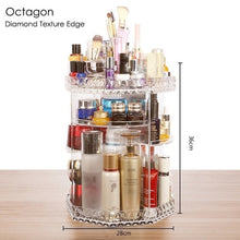 Load image into Gallery viewer, 360 Rotating Acrylic Cosmetic Makeup Organizer DIY Detachable Rangement Maquillage Adjustable Makeup Storage Holder Rack