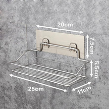 Load image into Gallery viewer, Stainless Steel Bathroom Storage Shelf Punch-Free Kitchen Bathroom Toilet Wall Hanging Storage Rack