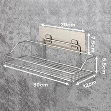 Load image into Gallery viewer, Stainless Steel Bathroom Storage Shelf Punch-Free Kitchen Bathroom Toilet Wall Hanging Storage Rack