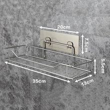 Load image into Gallery viewer, Stainless Steel Bathroom Storage Shelf Punch-Free Kitchen Bathroom Toilet Wall Hanging Storage Rack